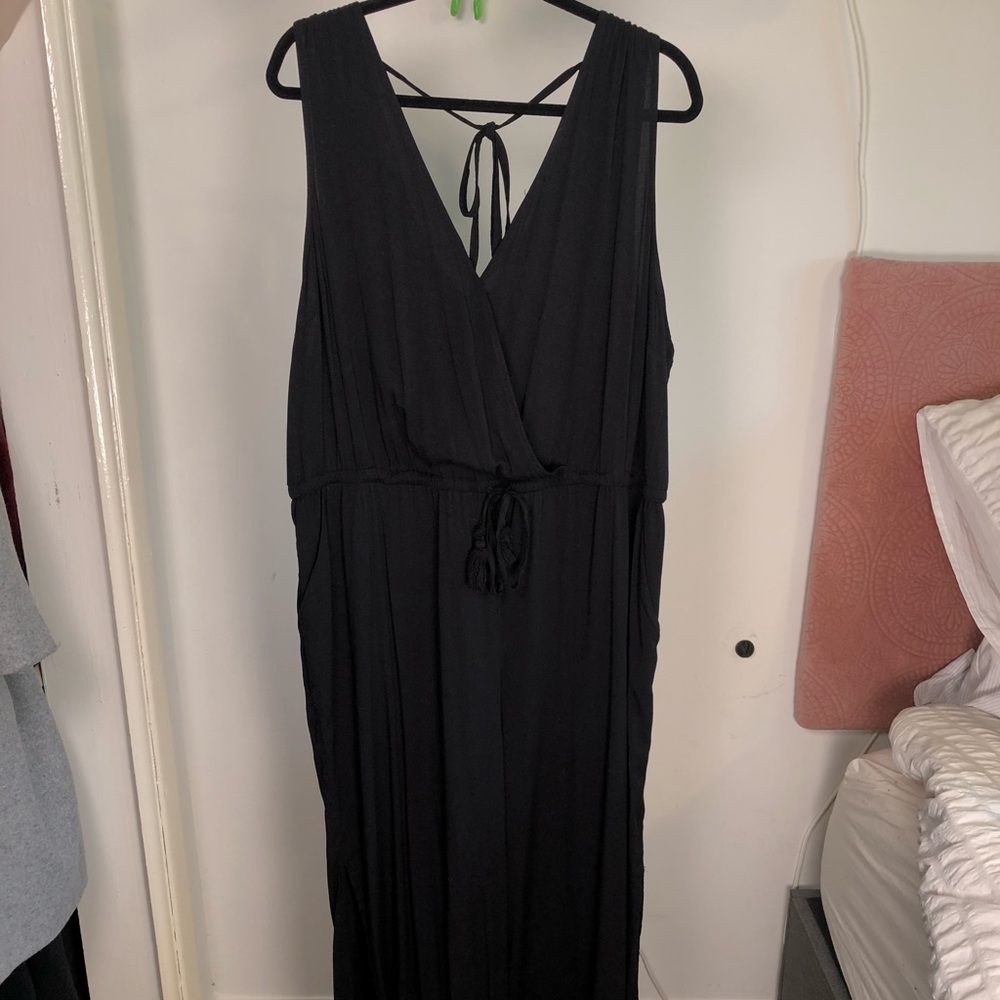 TORRID Black Challis Tulip-Leg Jumpsuit - 3X